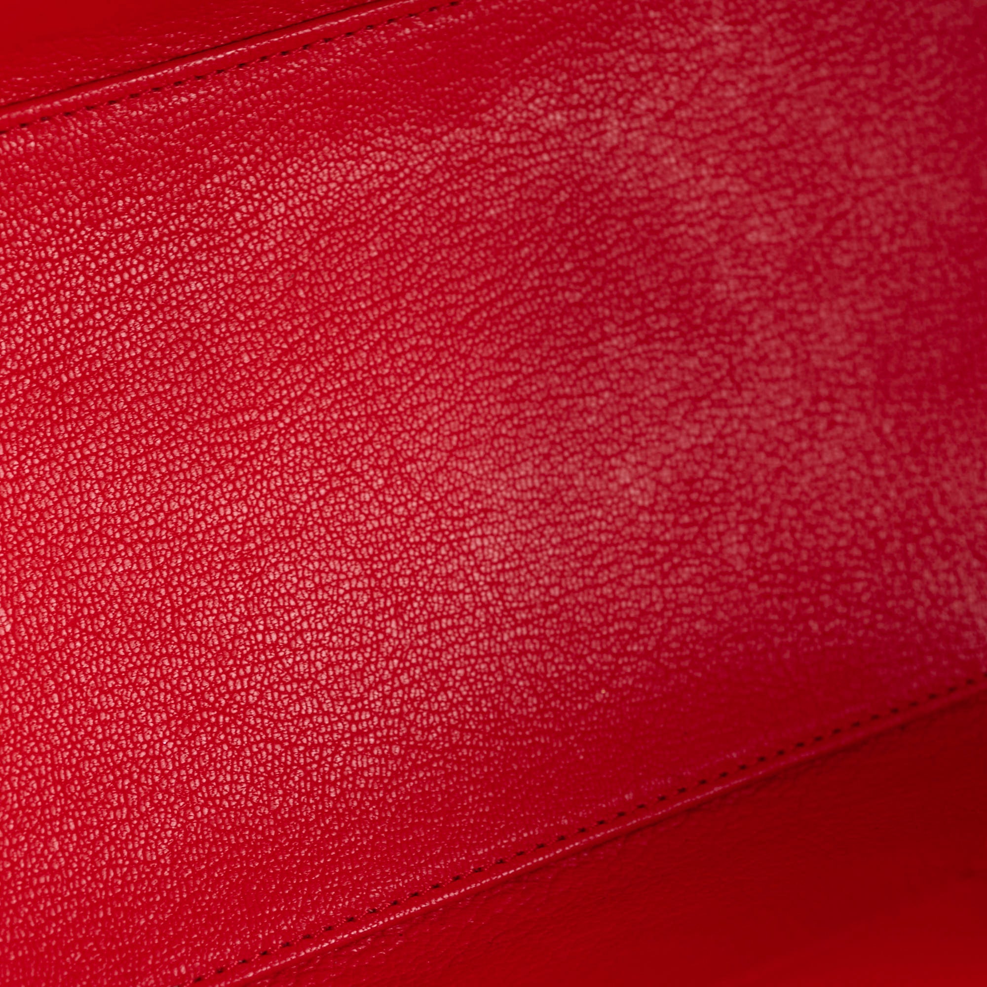 Celine Luggage Micro Handbag in Red | Genuine Leather Crossbody Bag for Women | Perfect for Work, Travel & Everyday Use
