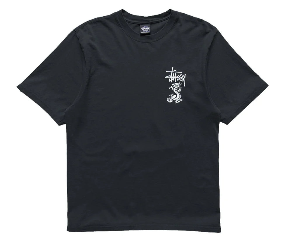Stussy Double Dragon Graphic T-Shirt for Men - Streetwear Fashion, Casual Wear & Urban Style - Perfect for Daily Outfits, Parties & Street Photography