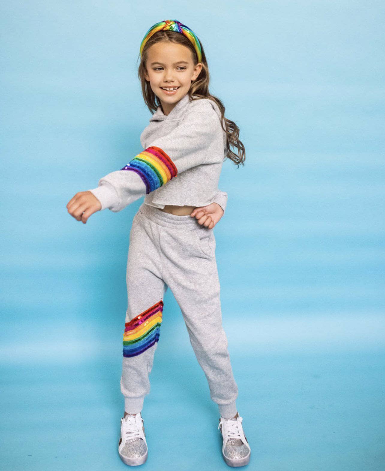 You Are Amazing Sequin Jogger Set - Sparkly Lounge Outfit for Women | Comfortable Two-Piece Pajama Set for Home, Parties & Special Occasions