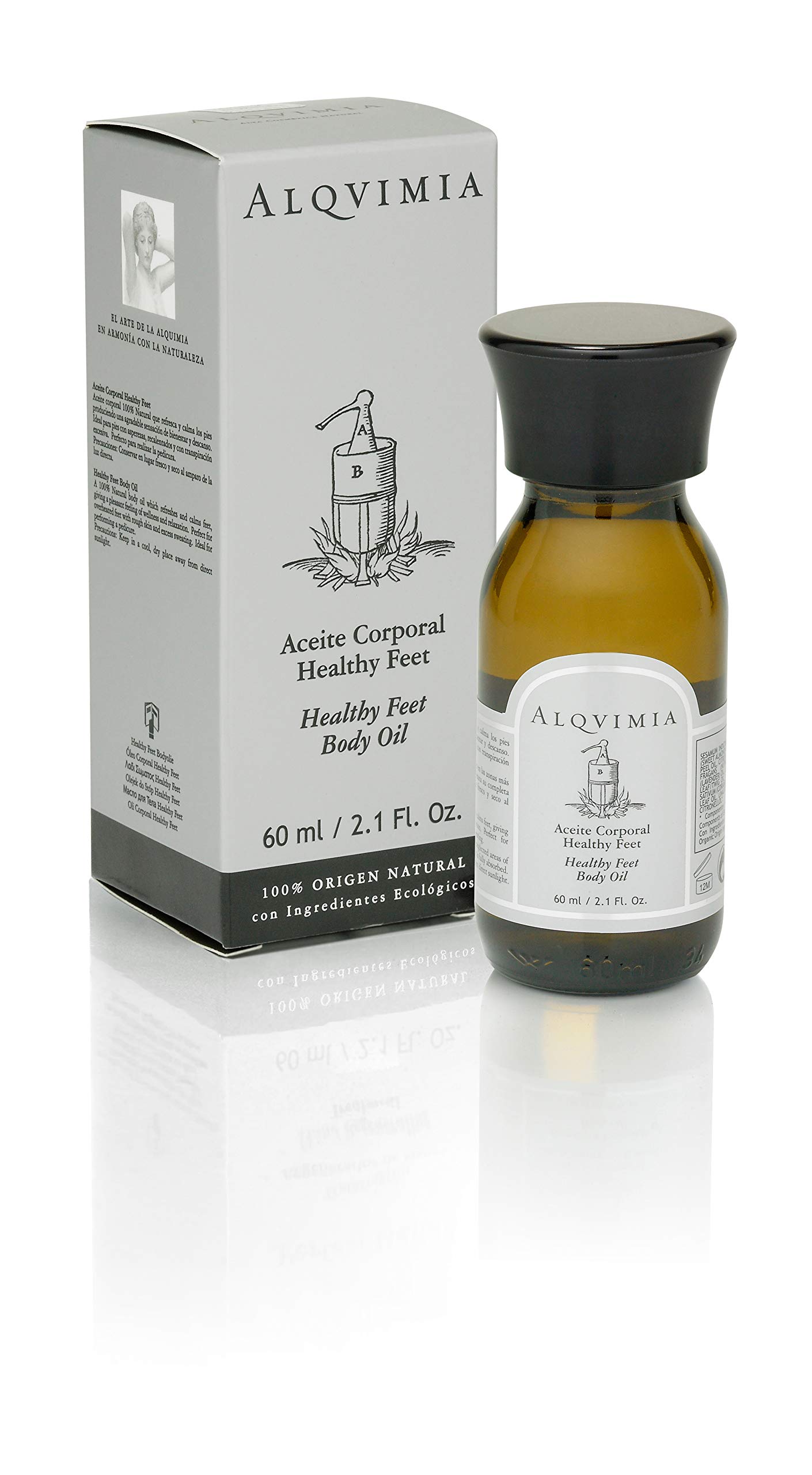 Alqvimia Healthy Feet Body Oil - 60ml | Moisturizing & Nourishing Foot Care for Dry, Cracked Skin | Perfect for Pedicures & Relaxation at Home