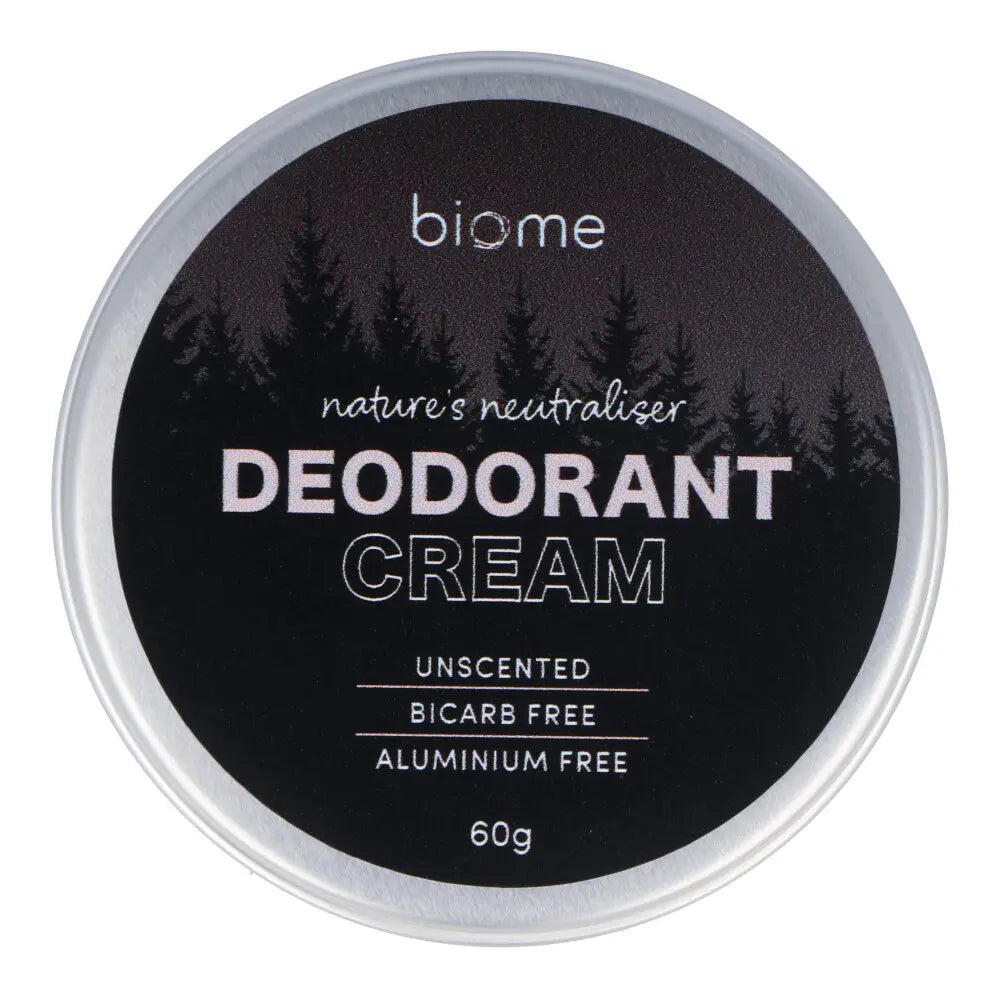 Biome Natural Deodorant Cream - Unscented Aluminum-Free Formula for Sensitive Skin | All-Day Odor Protection | Eco-Friendly & Cruelty-Free | Perfect for Daily Use, Travel, and Gym