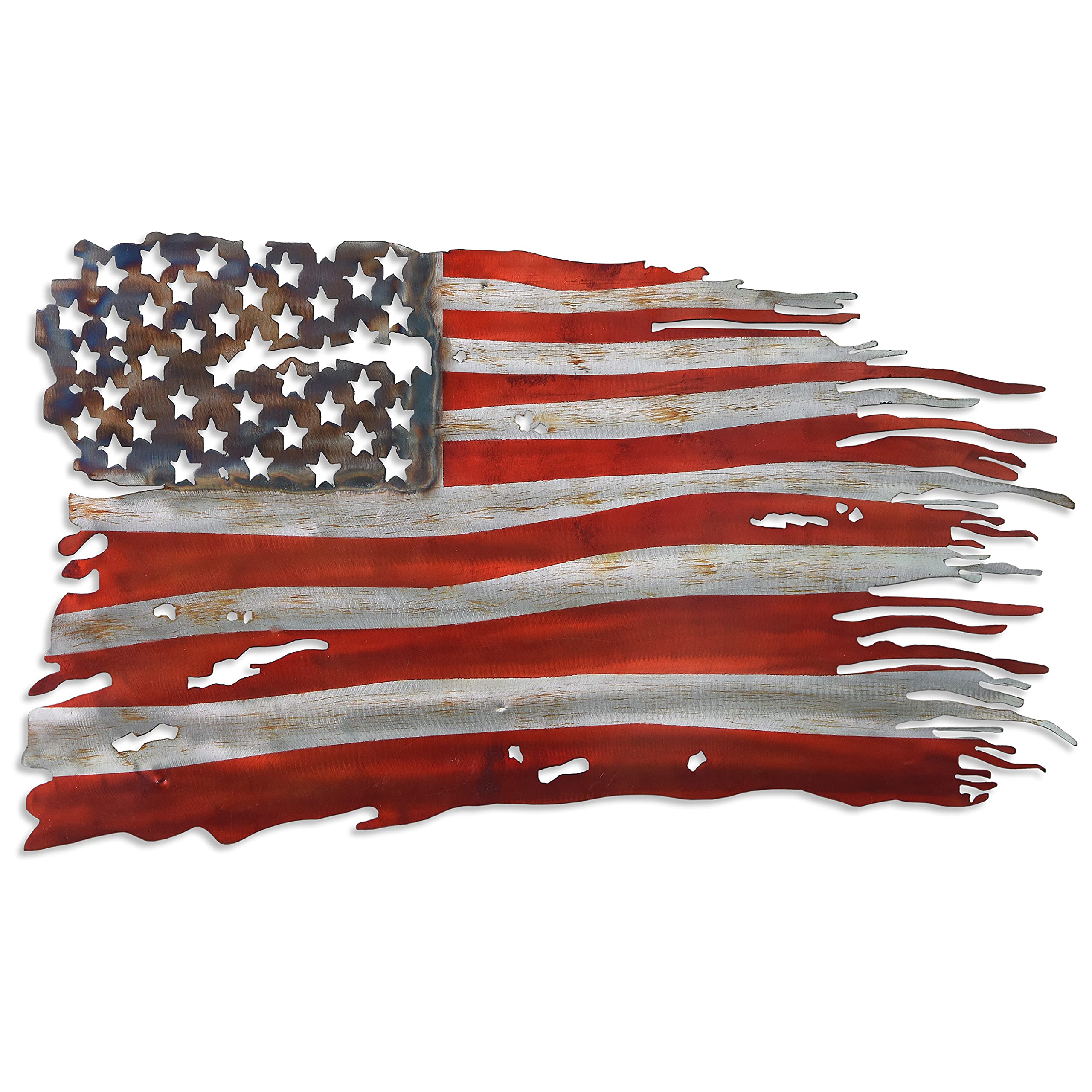 Empire Art Direct Hand Painted Etched Metal Wall Sculpture - Patriotic Free & Brave Wall Art Decor - Ready to Hang for Living Room, Bedroom & Office - Perfect for Home, Office & Gift Giving