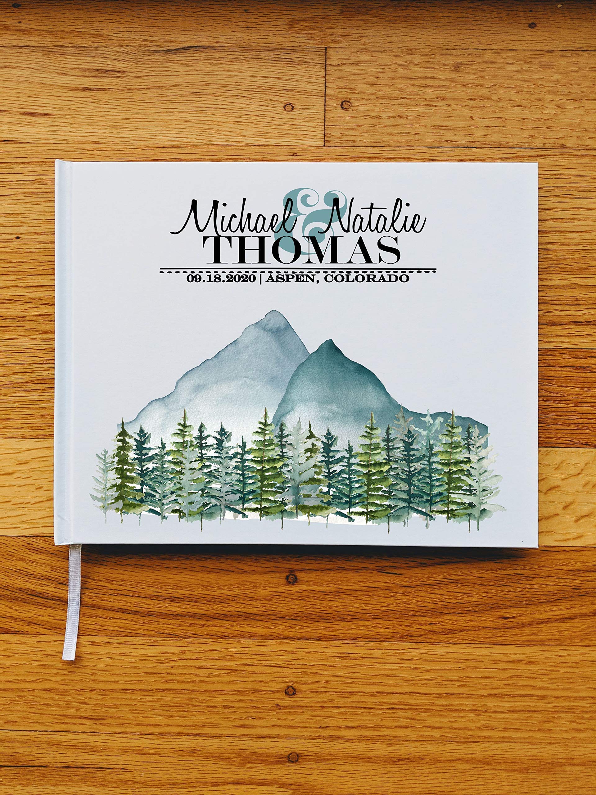 Rustic Woodland Wedding Guest Book - Handcrafted for Outdoor & Forest Weddings - Perfect for Nature-Inspired, Mountain, and Rustic Wedding Ceremonies