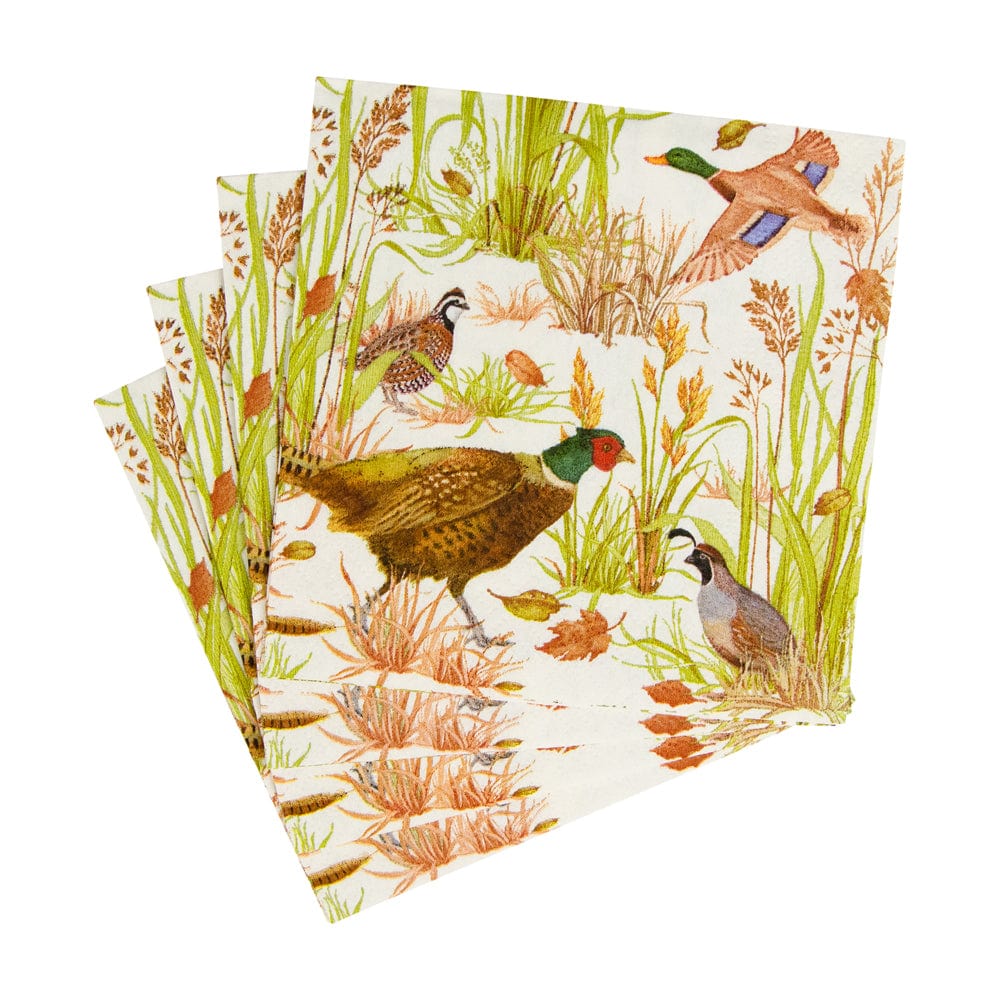 Premium Birds of a Feather Luncheon Napkins - Elegant Floral Design Paper Napkins for Dinner Parties, Bridal Showers & Special Occasions