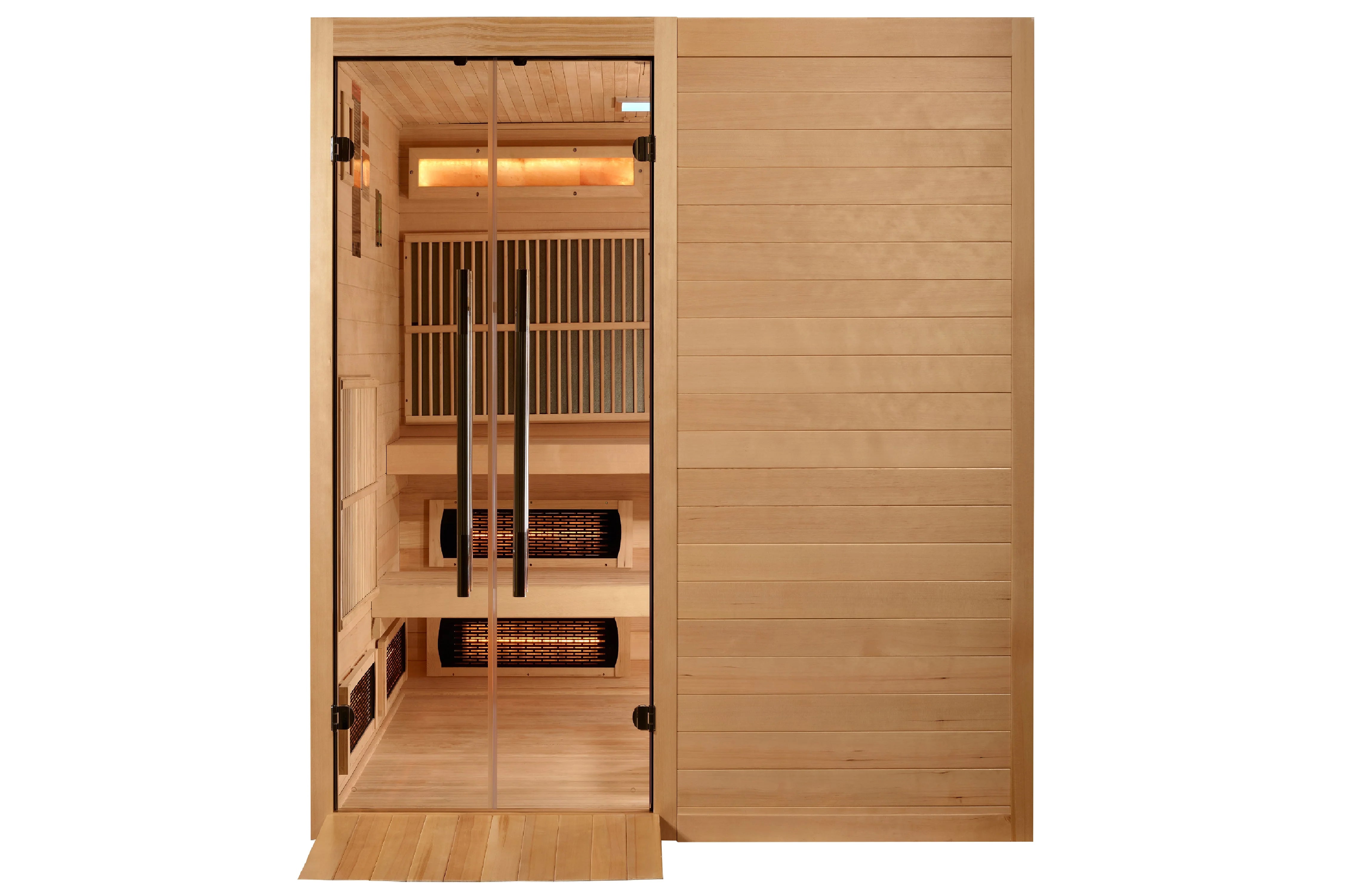 Golden Designs 2025 Toledo 6-Person Indoor Hybrid Sauna with Carbon Heaters - Home Spa Relaxation & Detox for Family Wellness