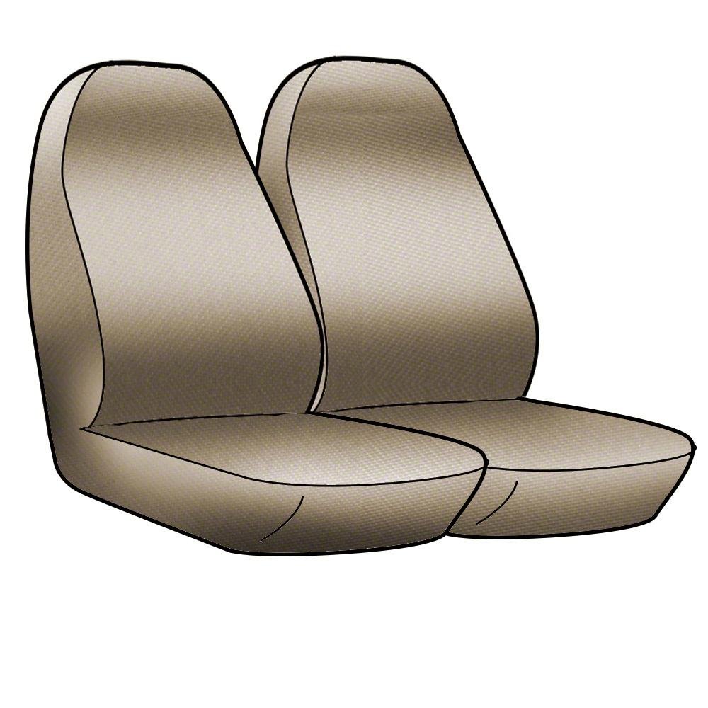 Coverking Custom Fit 50/50 Bucket Seat Cover for Dodge Charger 2015-2023 - Premium Alcantara Beige - Perfect for Car Enthusiasts & Daily Commuters