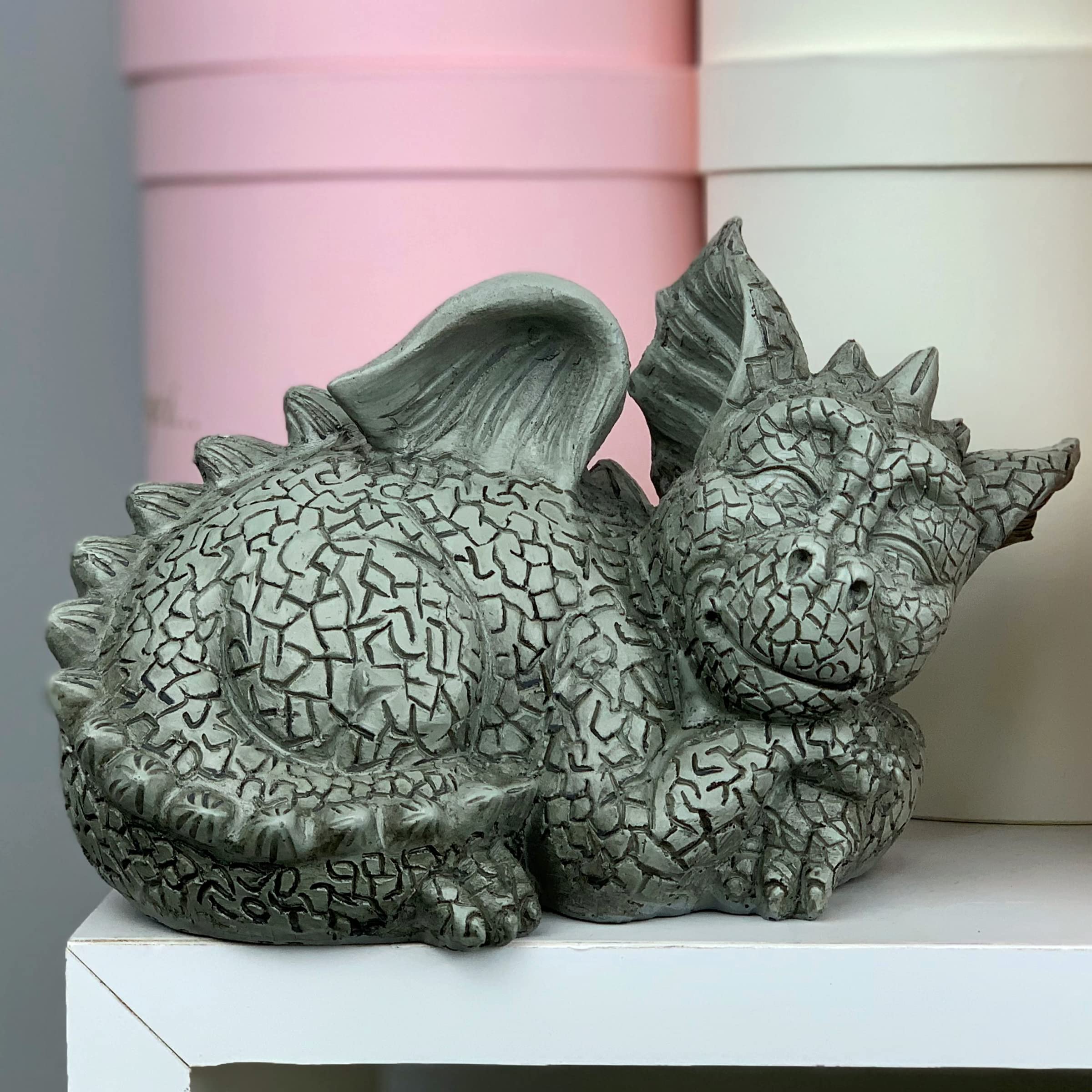 Dragon Statue Outdoor Decor - Handcrafted Garden Sculpture for Yard, Patio & Lawn | Perfect for Fantasy Themed Landscaping & Medieval Home Decor