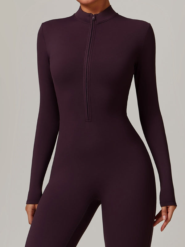 ZASUWA Women's Quick Dry Zipper Jumpsuit - Lightweight & Breathable for Outdoor Activities, Travel, and Casual Wear