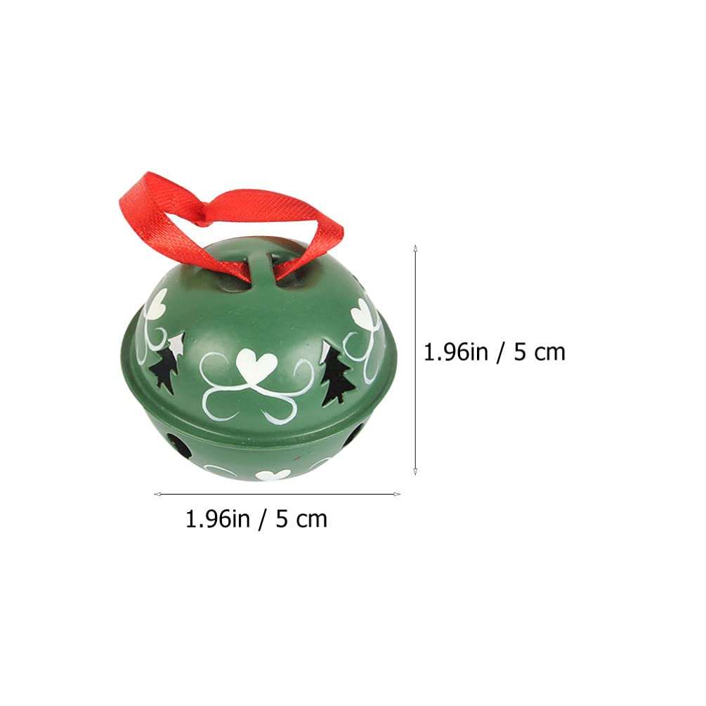 6-Piece Christmas Bells Decor Set - Hanging Iron Bells for Holiday Party, Home, Store & Street Decorations - Elegant Xmas Ornaments for Tree, Door & Festive Scenes