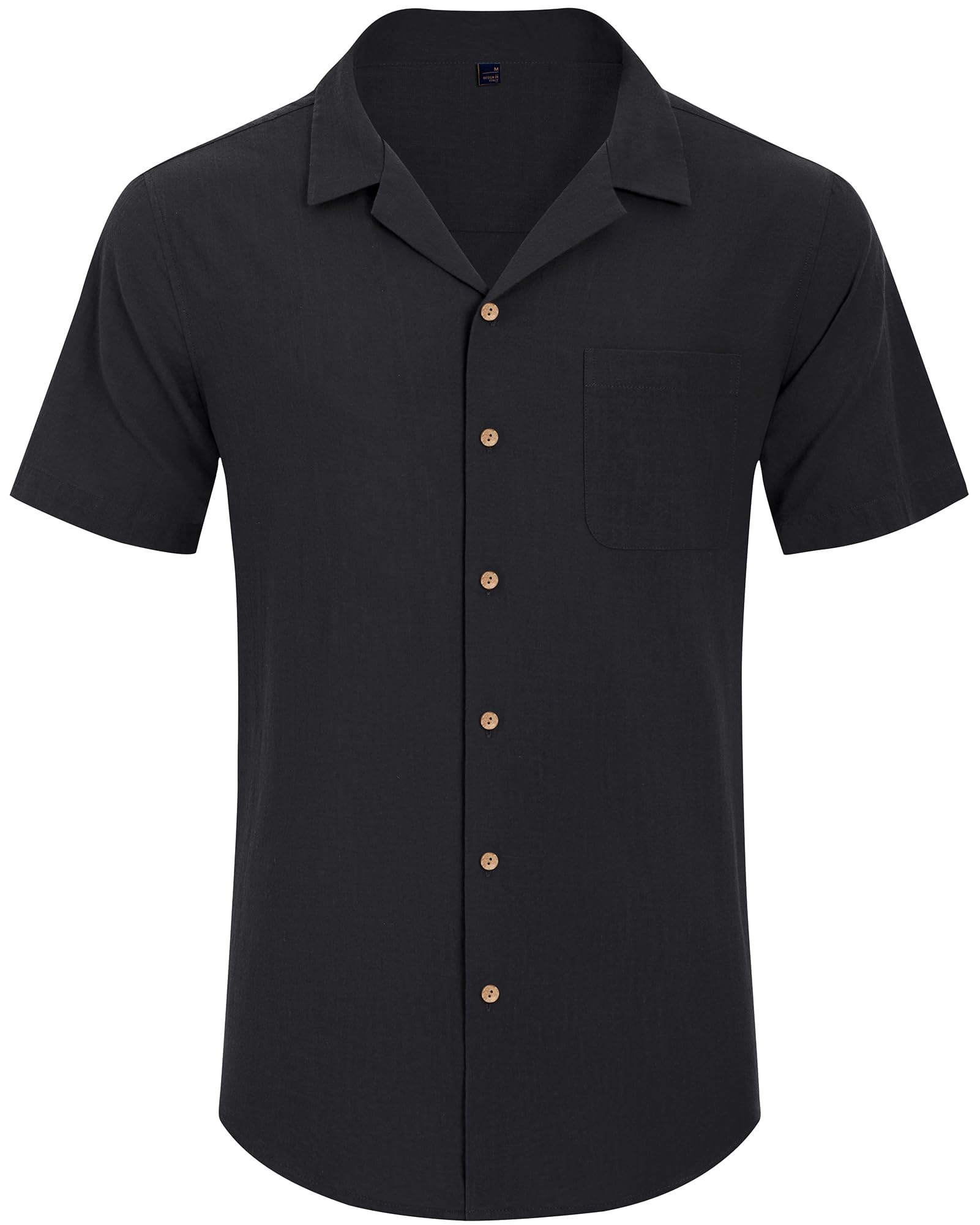 Gentle Men's Linen Shirts - Breathable Short Sleeve Button Down Shirts for Summer | Cotton Casual Cuban & Hawaiian Shirts | Perfect for Beach Vacations, Outdoor Parties & Tropical Getaways