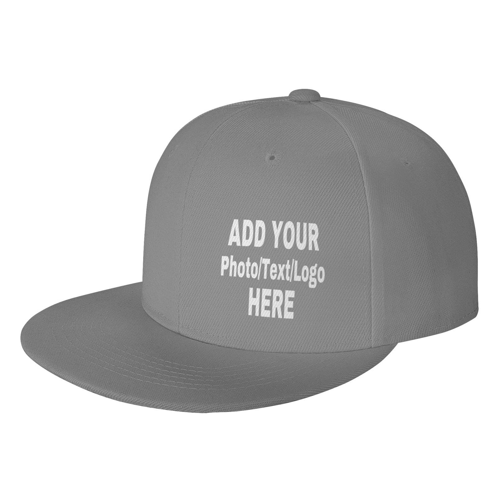 Custom Snapback Hats for Men & Women - Personalized Adjustable Flat Bill Hip Hop Caps - Design Your Own Hat for Streetwear, Sports & Casual Fashion