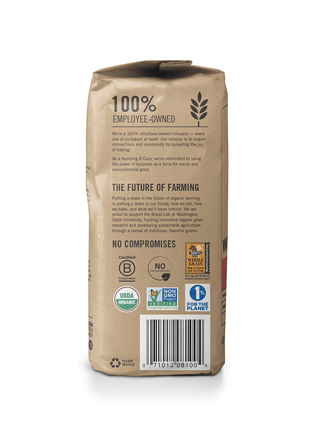 King Arthur Whole Wheat Flour - Organic, Non-GMO, 5 lb Bags (Case of 12) - Perfect for Baking Bread, Cookies & Healthy Recipes