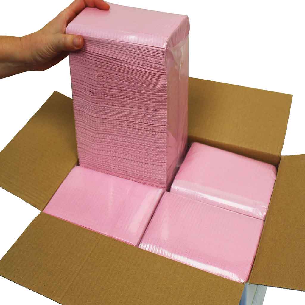 Adenna Disposable Dental Bibs for Patients - Soft Pink Dental Aprons for Dentist Office, Kids & Adults - Ideal for Dental Exams, Cleanings & Procedures