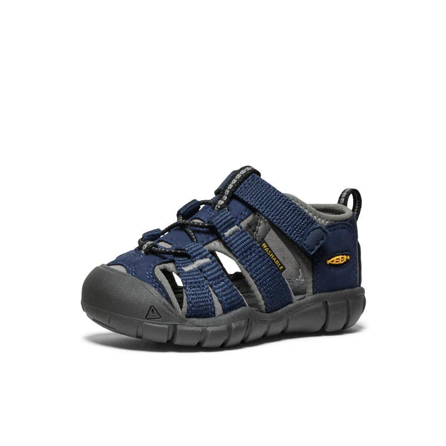 Keen Toddler Sandals - Navy Blue Drizzle Seacamp II CNX Waterproof Sandals for Boys & Girls | Perfect for Beach, Pool & Outdoor Play