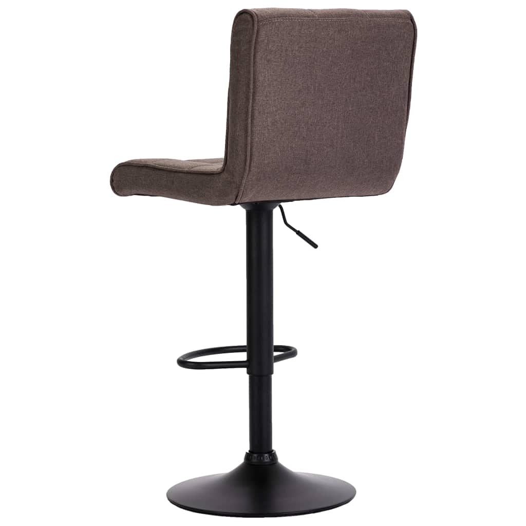 2-Pack Taupe Fabric Counter Height Bar Stools with Back - Armless Kitchen Counter Stools for Home Pub, Dining & Entertainment Areas - Durable & Comfortable Seating for Bars, Islands & Breakfast Nooks