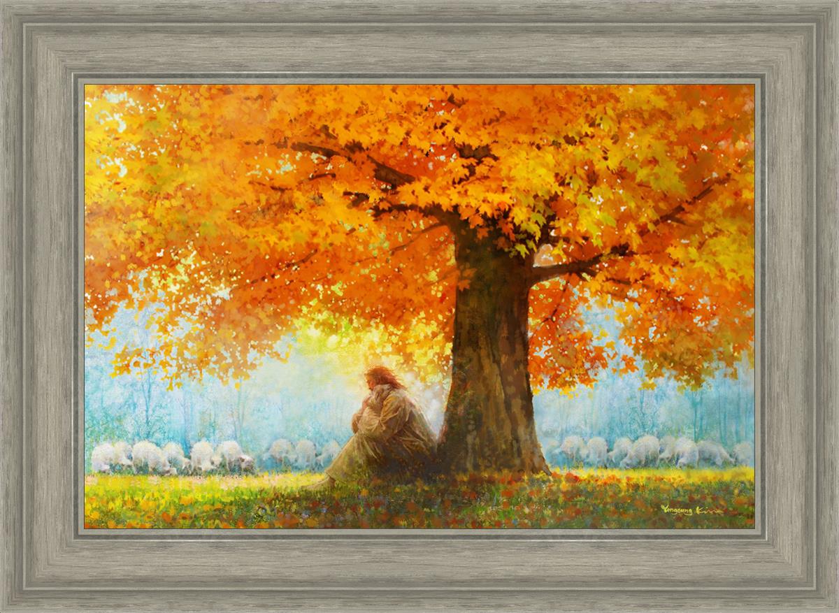 In His Arms by Yongsung Kim - Romantic Wall Art, Canvas Painting for Home Decor, Perfect for Bedroom, Living Room & Office