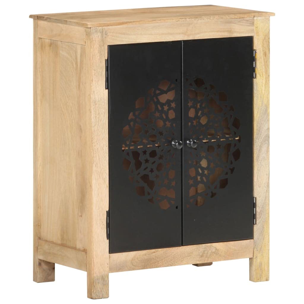 Solid Mango Wood Storage Cabinet - 23.6
