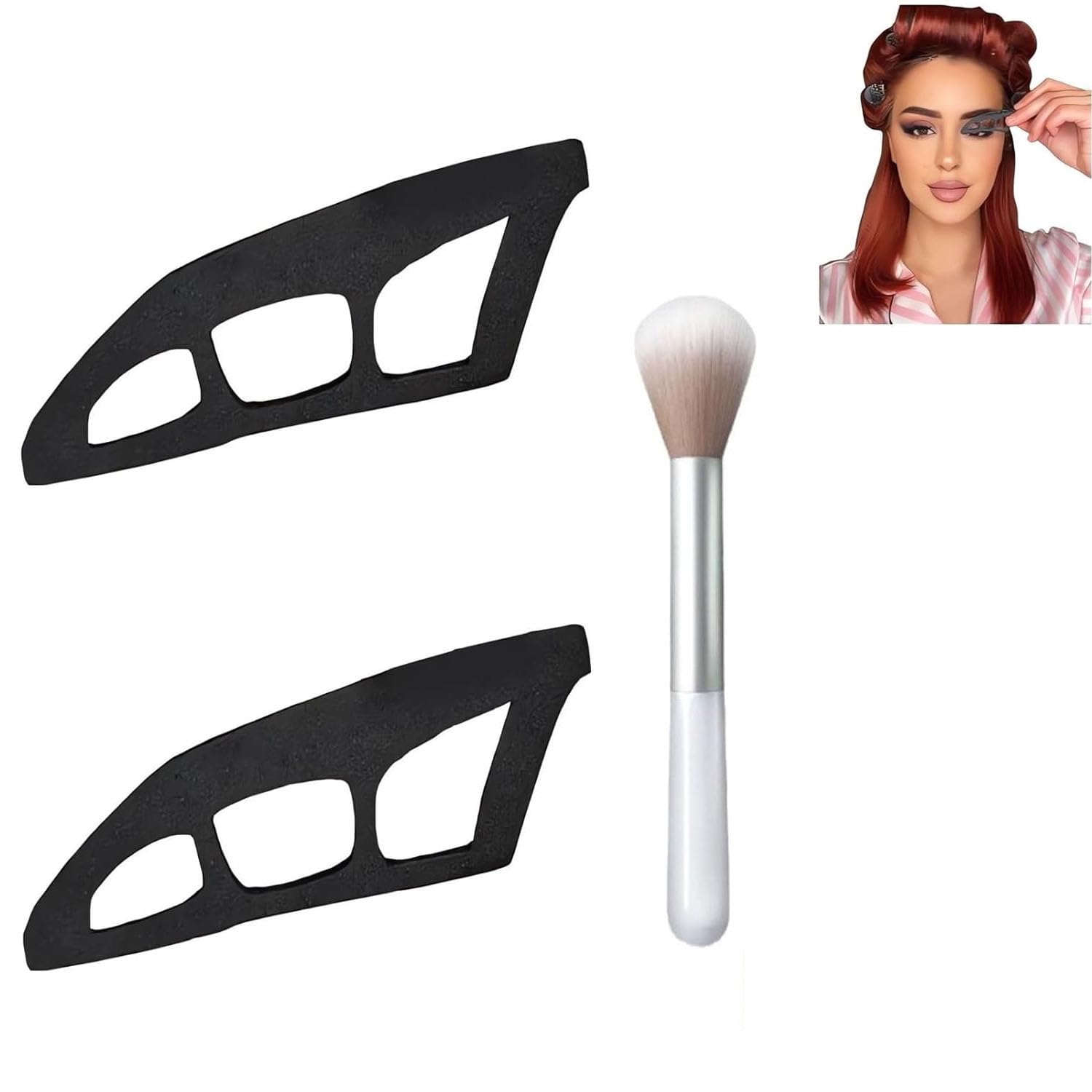 Professional Eyetour Eyeshadow Stencil Kit - Quick & Easy Eye Makeup Tool for Women & Beginners (2Pcs + Brush) | Perfect for Daily Makeup, Party Looks & Special Occasions