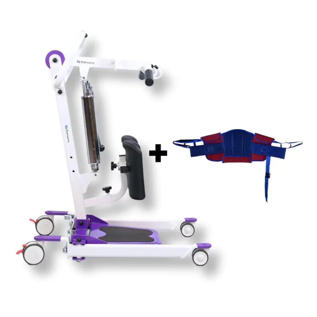 Dansons Medical SA350H Compact Stand Assist Hydraulic Lift - 350 lbs Weight Capacity - Ideal for Home Care & Patient Transfer