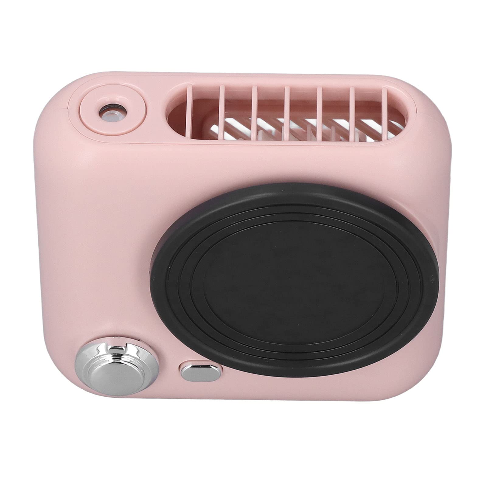 Portable Neck Fan with Mist Function - Fast Cooling USB Rechargeable 1200mAh Battery, Adjustable Wrist Strap & Neck Wear - Perfect for Travel, Home, Office & Outdoor Activities (Sakura Pink)