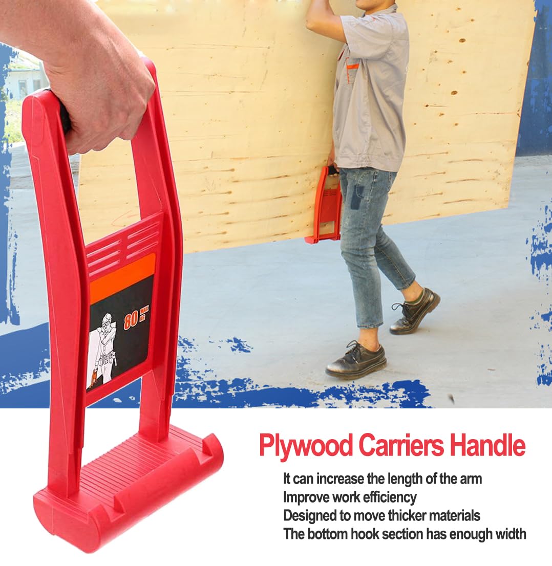 2 Pack ABS Plastic Drywall Carrier Handle - Heavy Duty Plywood Lifting Tool for Drywall, Glass Board & Plasterboard - Easy Panel Mover for Construction, Home Renovation & DIY Projects