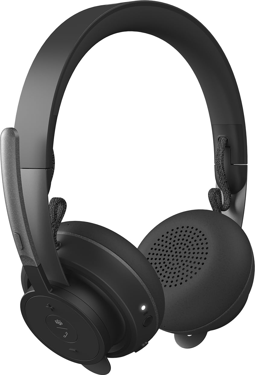 Logitech Zone Wireless Plus Headset with Noise Cancelling Mic - Bluetooth Headphones for Office, Remote Work & Video Conferencing | Comfortable Over-Ear Design, Long Battery Life | Ideal for Professionals, Call Centers & Home Office Use