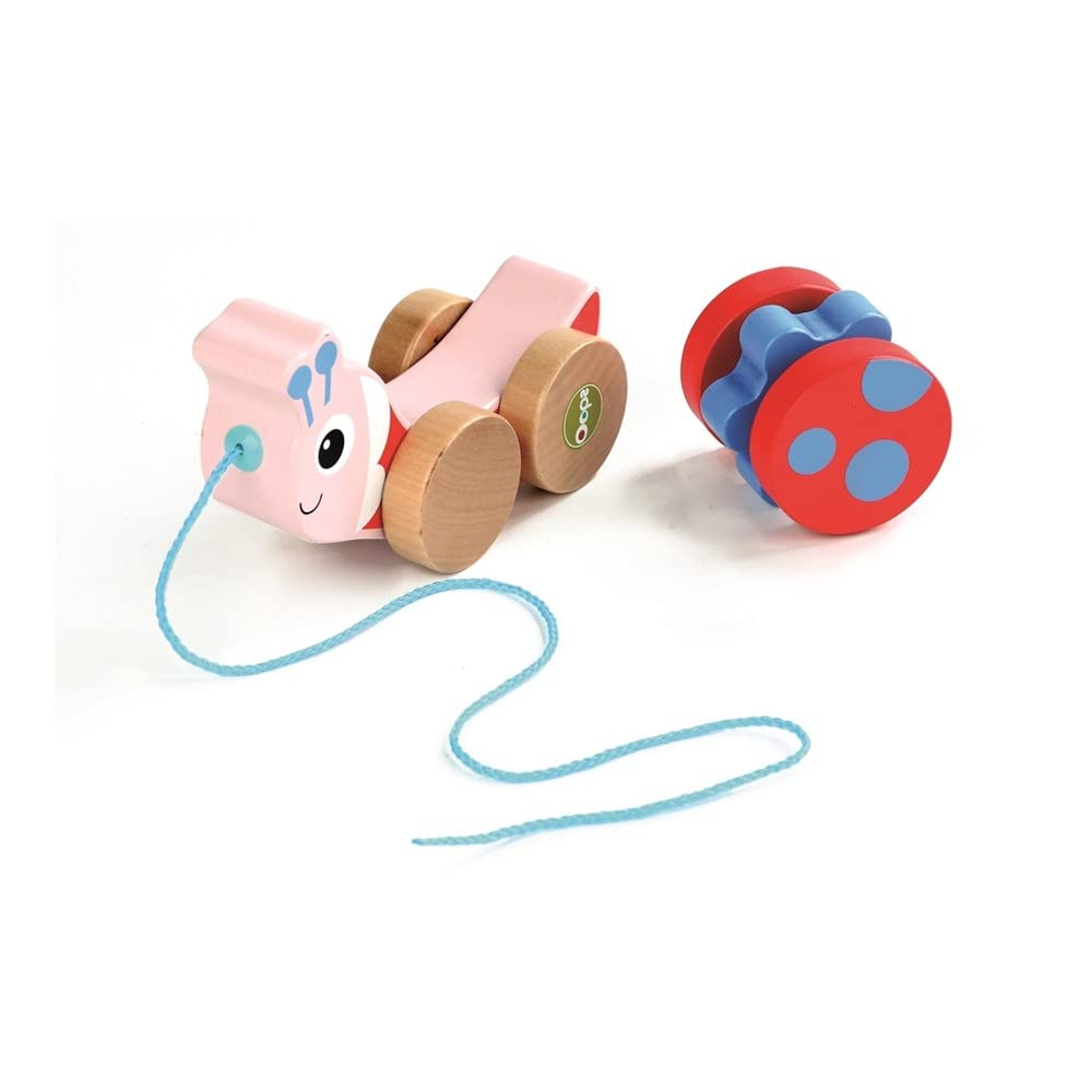 OOPS® Ladybug Pull Toy for Toddlers - Fun Push and Pull Walking Toy for Babies & Kids - Perfect for Early Learning, Motor Skills Development & Indoor/Outdoor Play