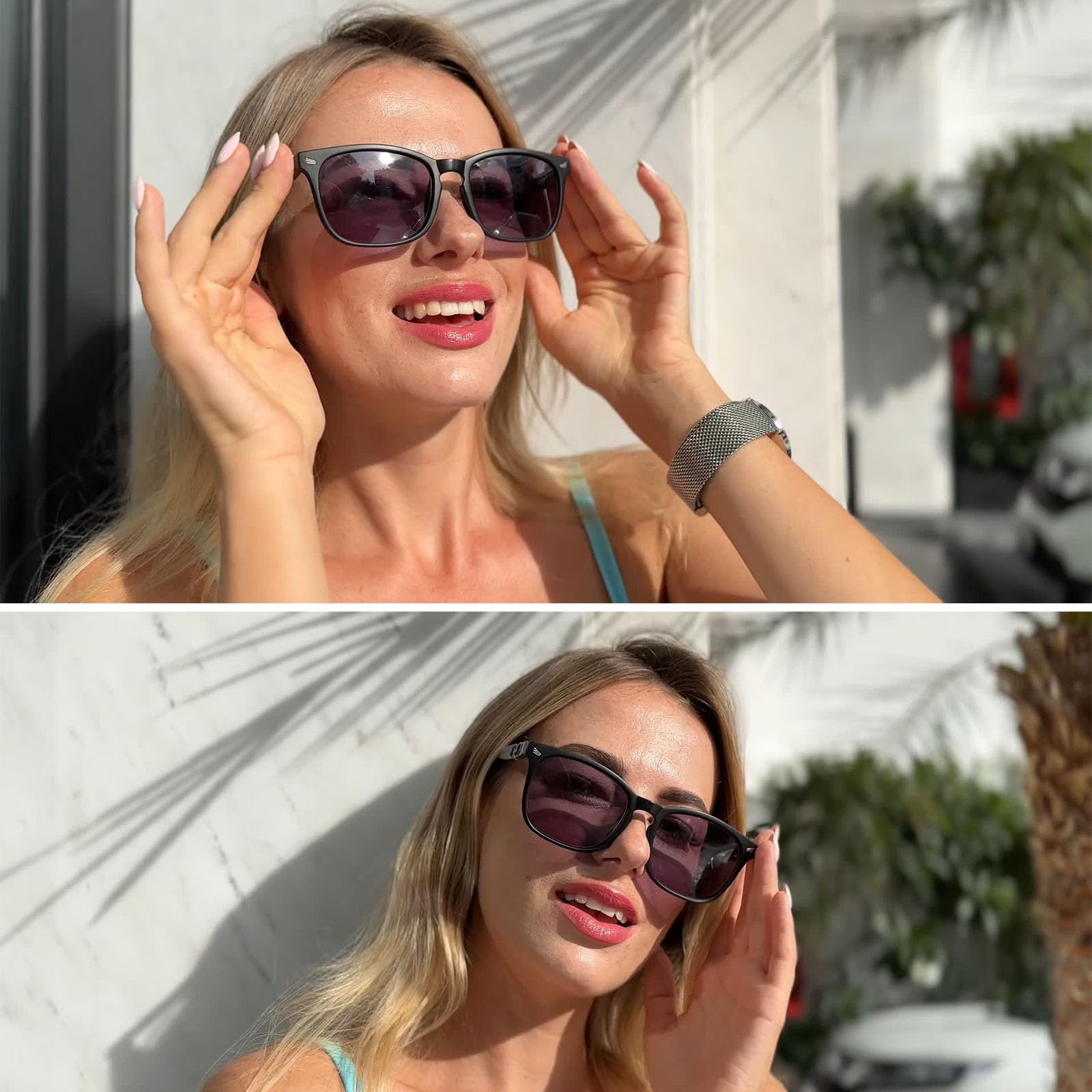 2-Pack Women's Reading Sunglasses with Tinted Shadow Lens - Anti-Glare UV400 Protection Prescription Eyewear - Perfect for Reading, Driving & Outdoor Activities
