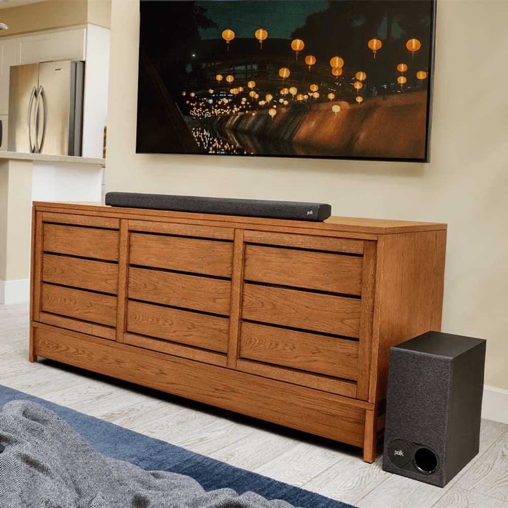 Polk Audio Signa S3 Ultra-Slim Sound Bar with Wireless Subwoofer - Built-in Chromecast & Google Assistant, Bluetooth Streaming, 8K/4K/HD TV Compatible - Perfect for Home Theater, Gaming & Movie Nights