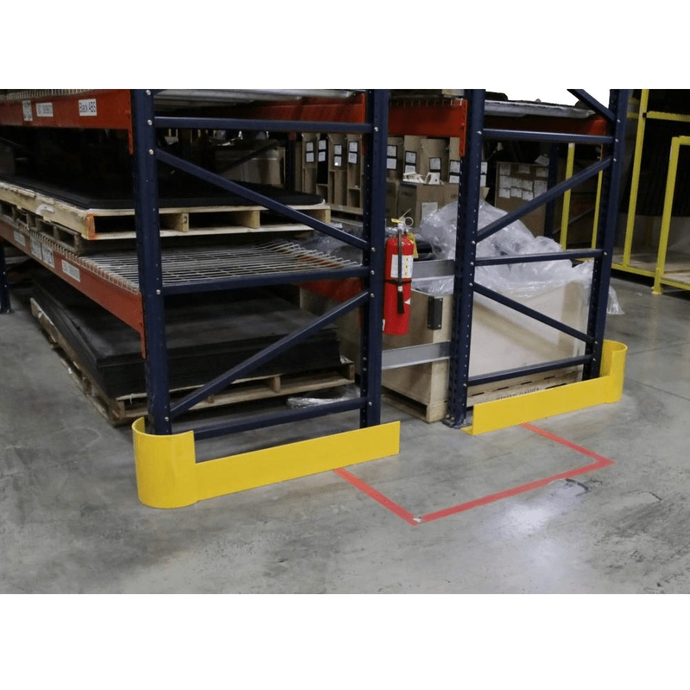 Medium Duty End of Aisle Rack Protector - Heavy Duty Corrosion-Resistant Retail Store Shelving Guard for Warehouse & Supermarket Safety