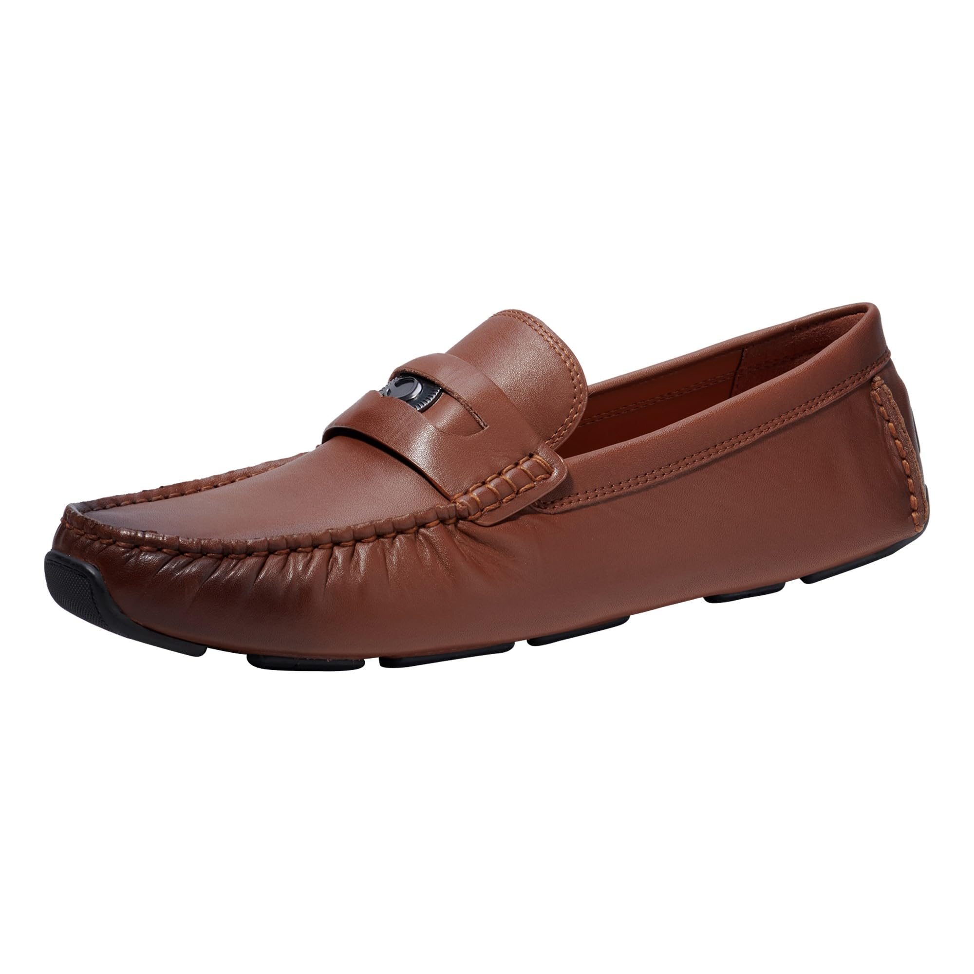 Coach Men's C Coin Leather Driver Loafer - Classic Comfortable Slip-On Shoes for Business Casual & Office Wear