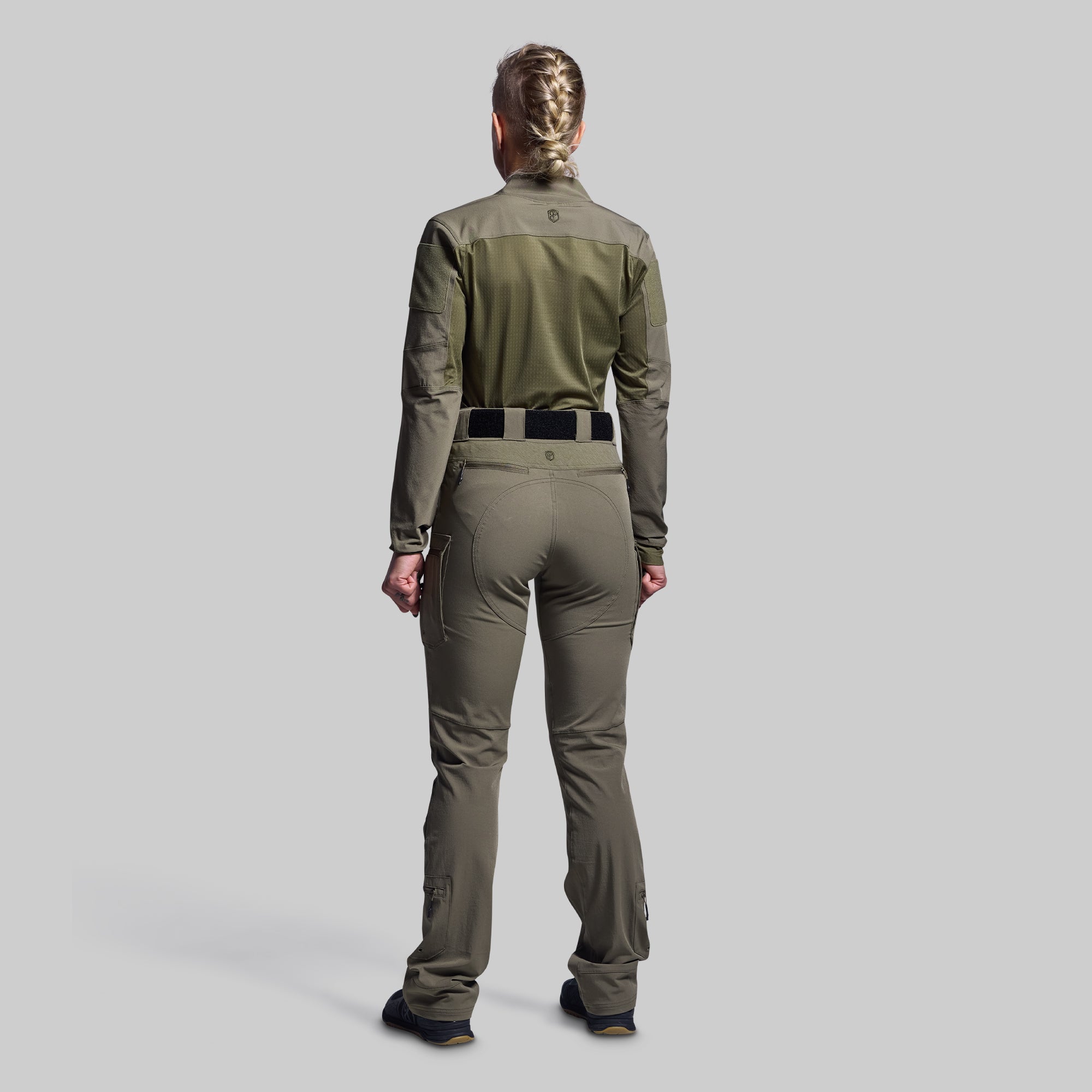Women's Long Sleeve Op Top Pro Shirt - OD Green Tactical Performance Shirt for Outdoor Activities, Hiking & Range Training