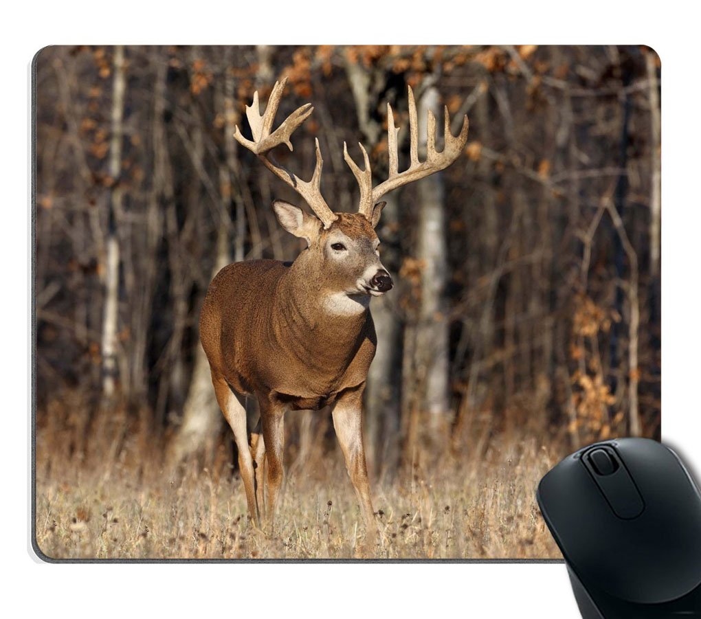 Custom Smooffly Gaming Mouse Pad - Non-Slip Rubber Base with Deer Grass Hunting Design for PC & Console Gamers | Perfect for Office, Gaming, and Home Workspace Use