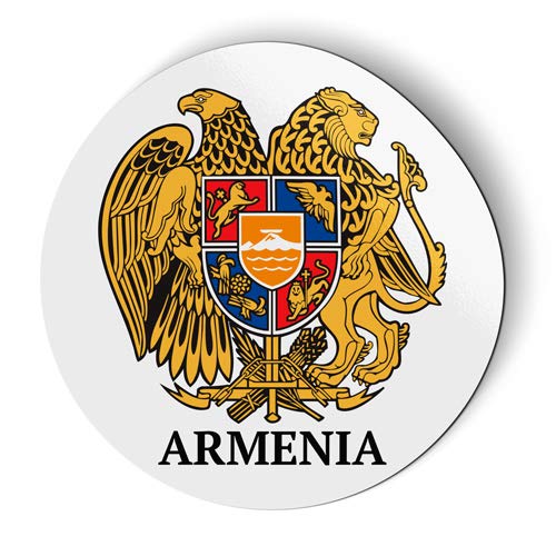 Armenia Coat of Arms Magnet - 3 Inch Refrigerator & Car Fridge Decorative Magnet - Perfect for Home, Office, Locker & Travel Accessories