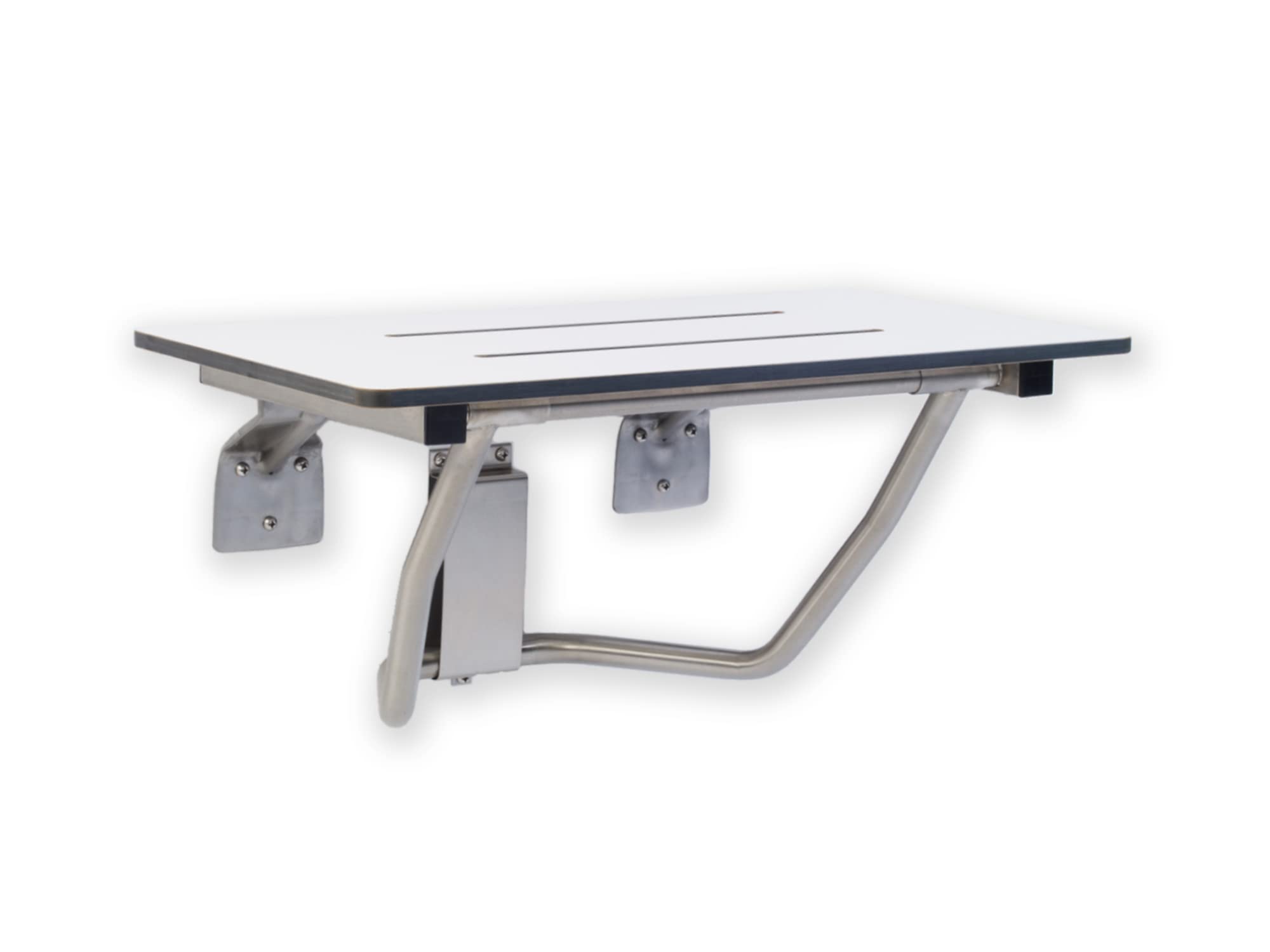 **Foldable Shower Chair for Elderly & Disabled - ADA Compliant Wall-Mounted Shower Seat with 400 lb Weight Capacity - Non-Slip Phenolic Resin & 304 Stainless Steel Shower Stool (28”x16”) - Ideal for Bathroom Safety & Elderly Care**