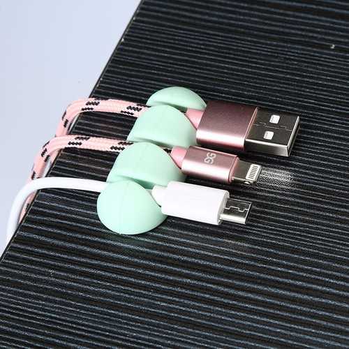 Bakeey™ 2-Pack TPU Cable Clips - Cable Holder & Cord Organizer for Desk, Headphone Stand - Perfect for Office, Home & Gaming Setup