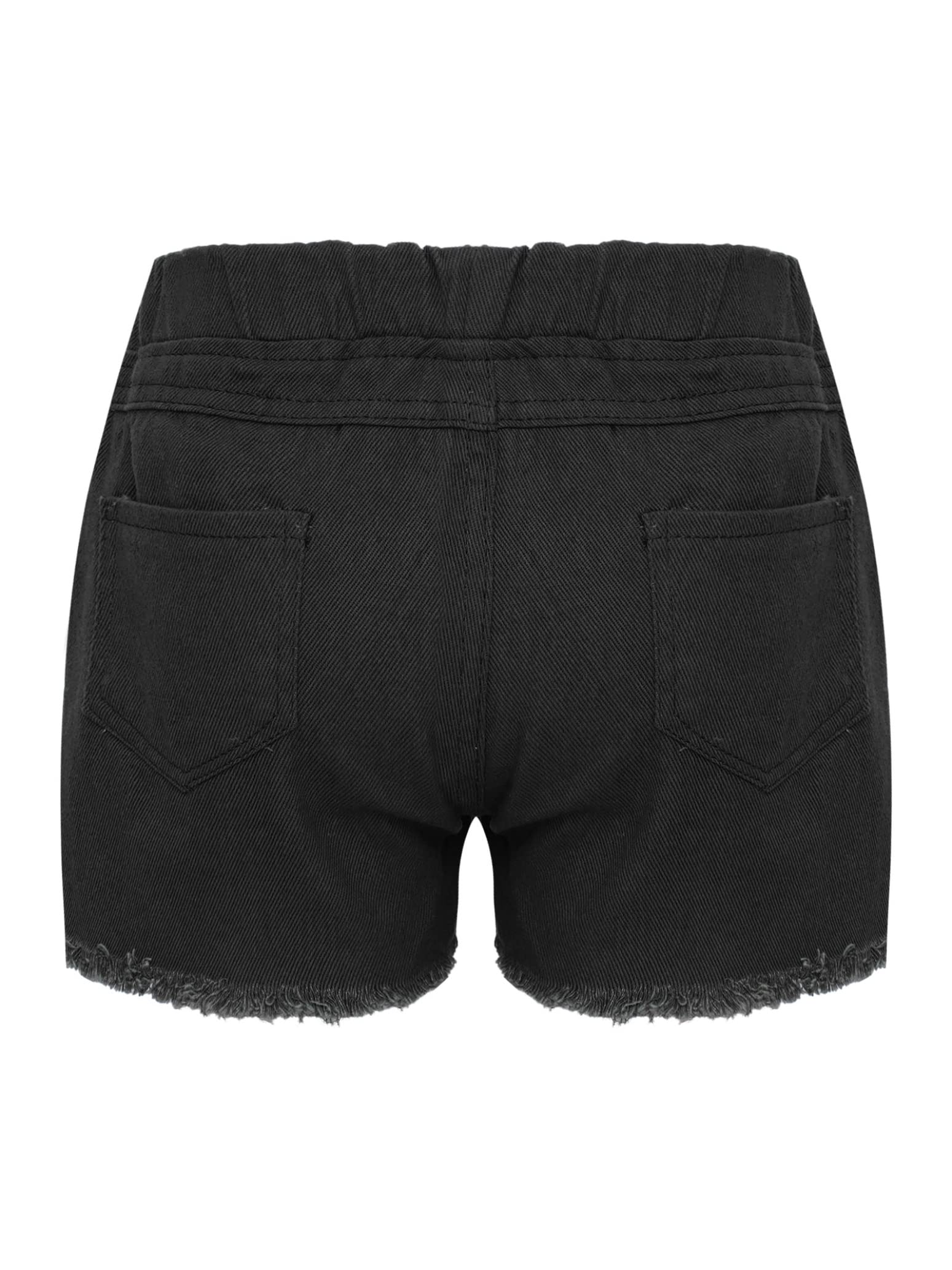 Trendy Distressed Denim Shorts for Girls - High Waisted Ripped Raw Hem Summer Shorts | Casual Mini Shorts for Playdates, Beach & Outdoor Adventures