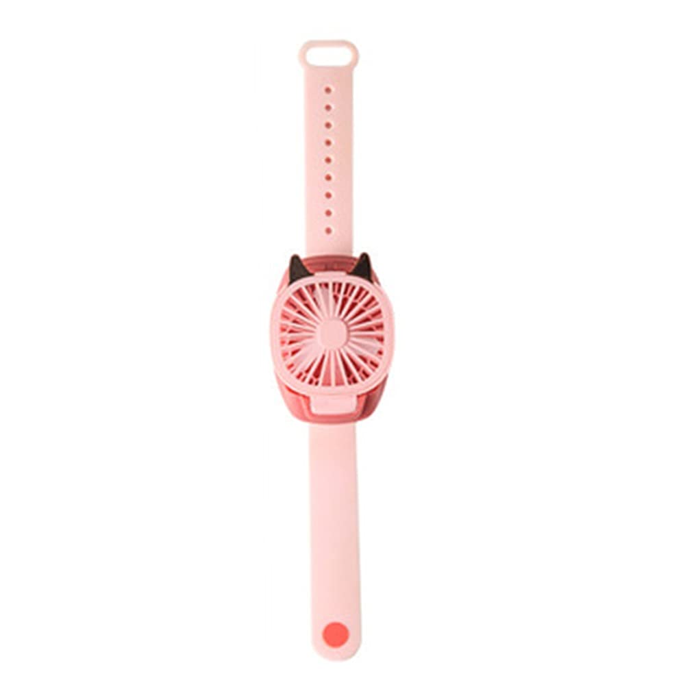 Portable Mini USB Fan with Colorful LED Lights - Rechargeable Desktop Air Cooling Fan for Students, Kids, Home & Office Use - Perfect Gift (Pink) - Ideal for Study, Work, Travel & Bedside Cooling