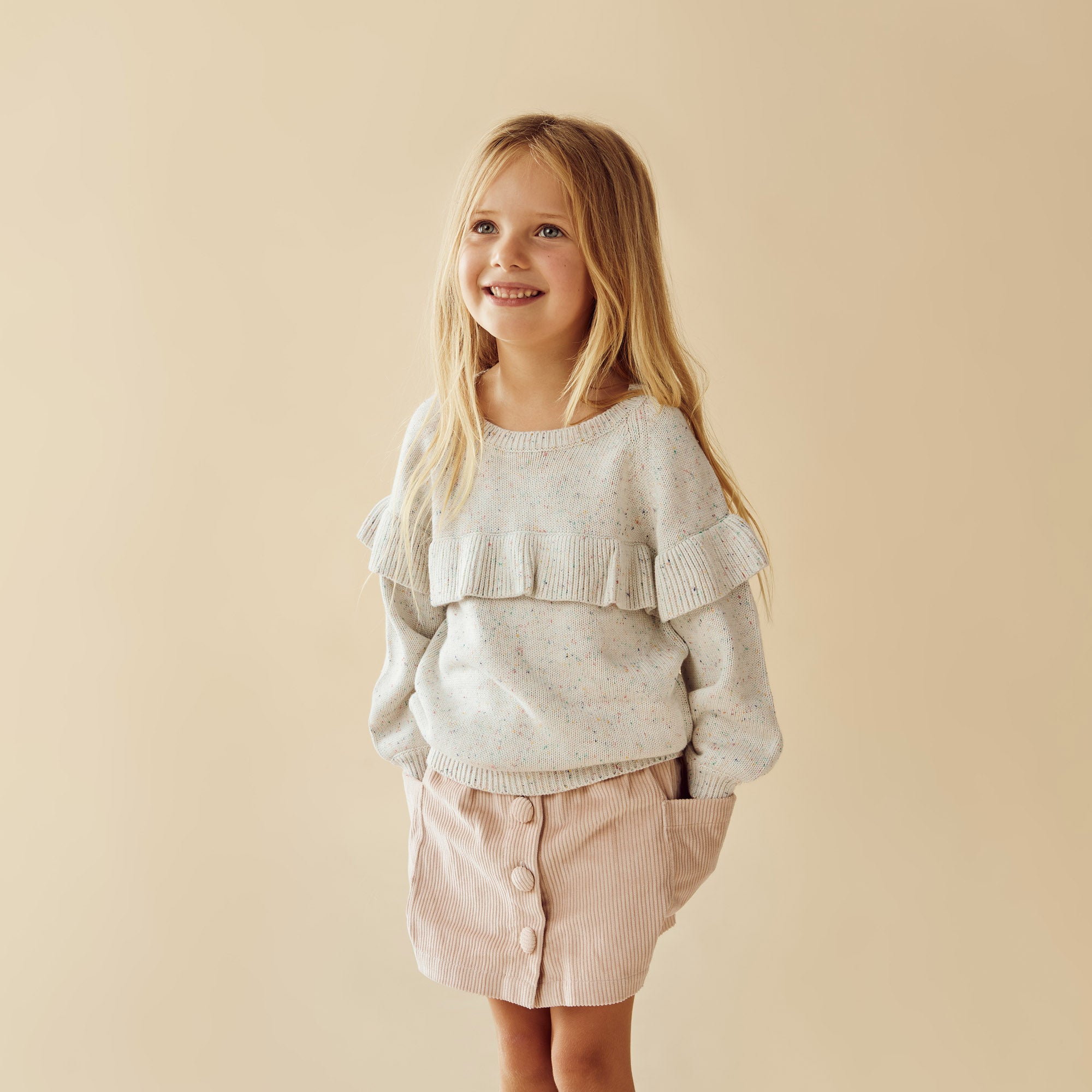 Organic Cotton Knitted Ruffle Jumper for Women | Soft & Comfortable Sweater | Perfect for Casual Wear, Office & Fall Fashion