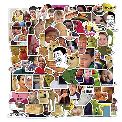 100Pcs Funny Meme Vinyl Stickers Pack - Waterproof Decals for Laptop, Phone, Water Bottle, Hydro Flask & Tech Accessories - Perfect for DIY Customization, Gifts & Personalizing Devices