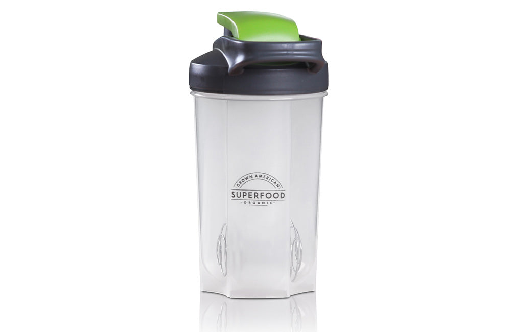 Premium Grown American Superfood Shaker Bottle - Mix Protein & Smoothies - Perfect for Gym, Workout & Healthy Lifestyle