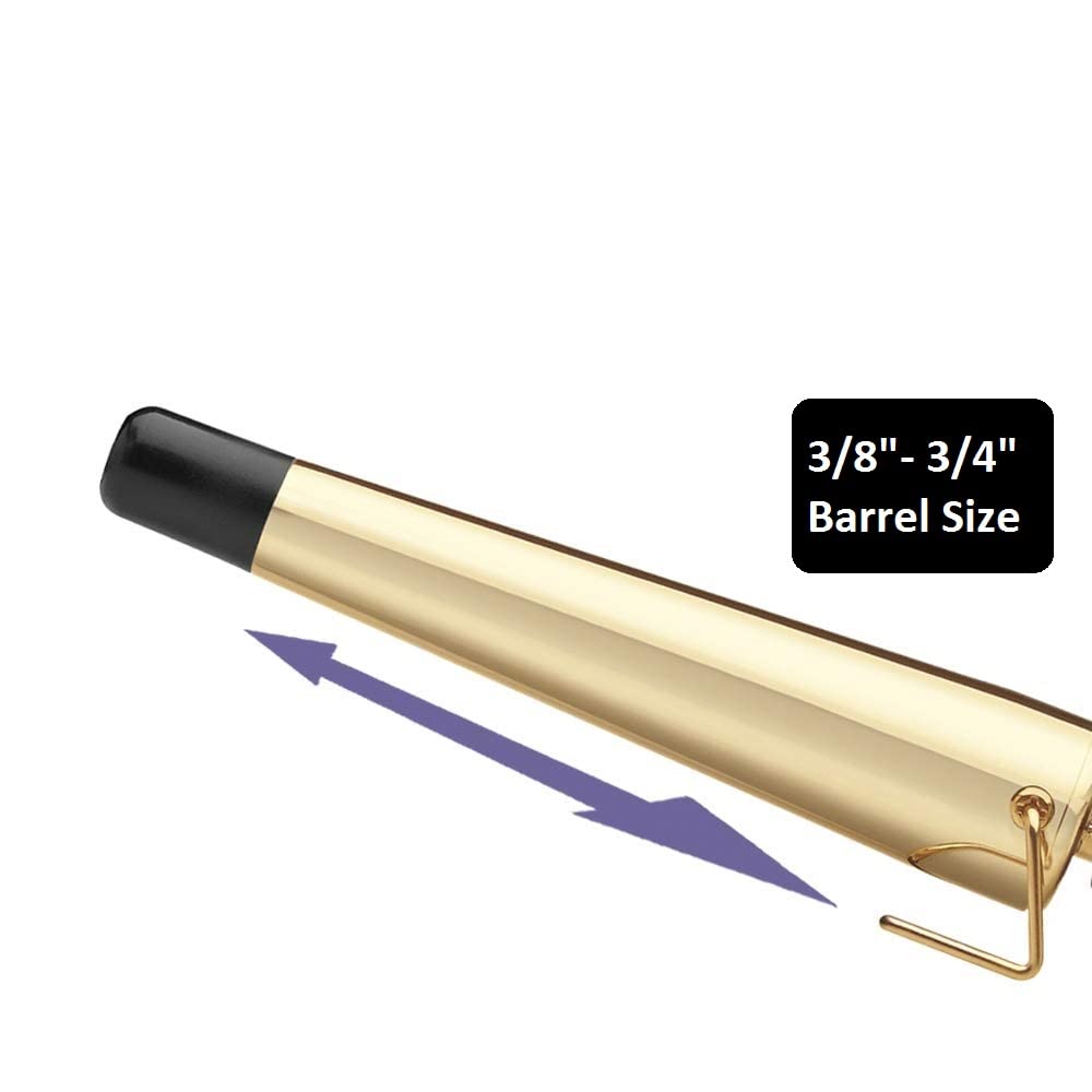 Hot Tools Professional Tapered Curling Iron 1 Inch - Gold Hair Curler for Short to Medium Hair - Perfect for Beach Waves, Wedding & Party Hairstyles