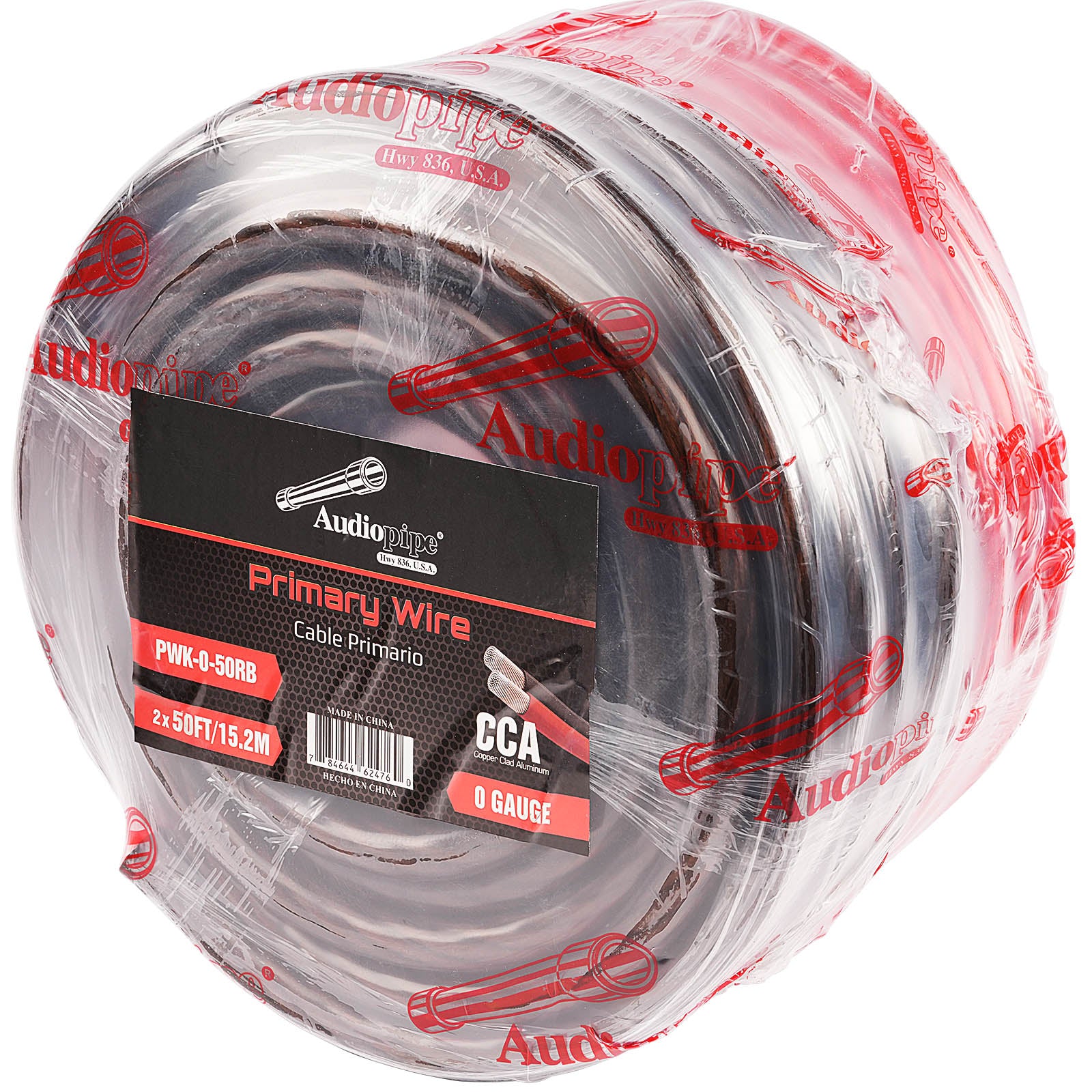 50Ft 0 Gauge Black and Red Primary Automotive Wire (PWK 0 50RB) - Heavy Duty Car Audio, Battery Cables, and Electrical Wiring for Trucks, SUVs, and Custom Vehicles