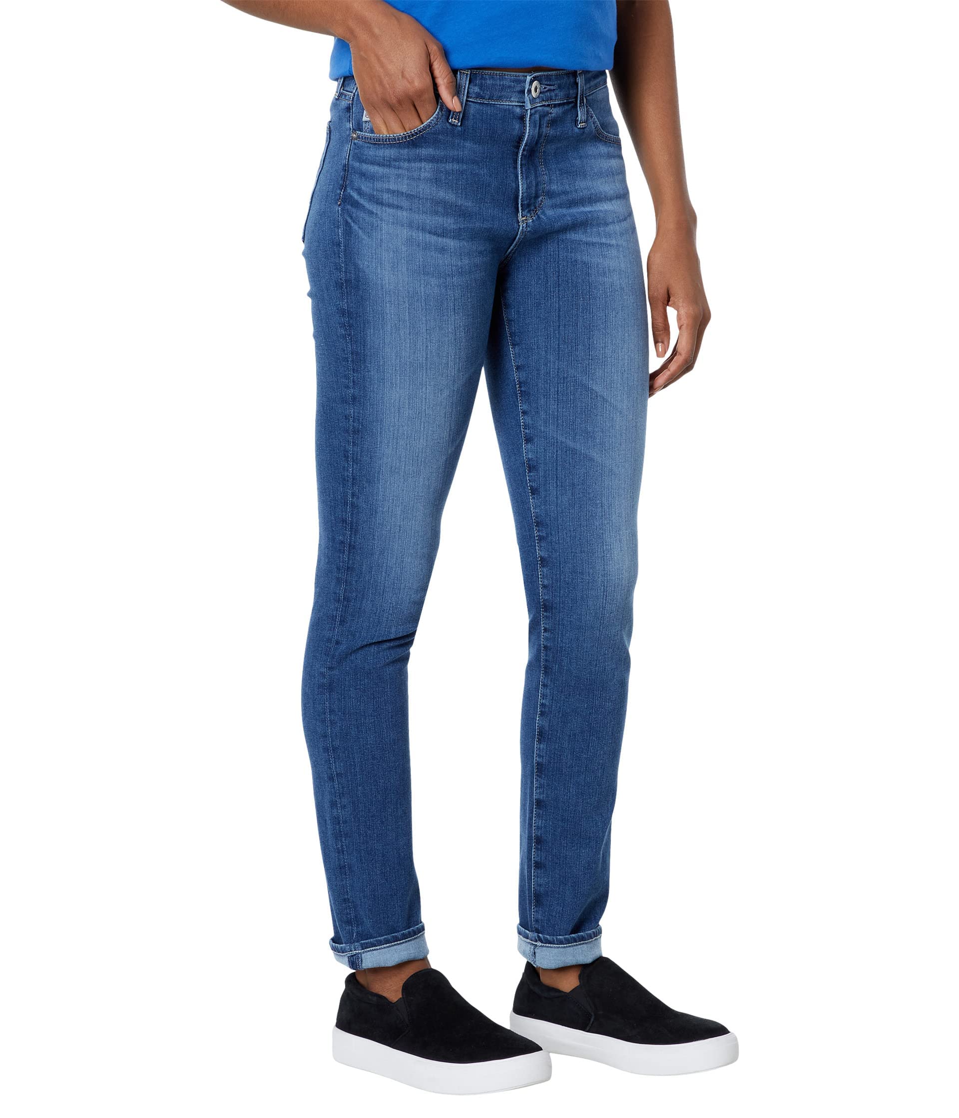 AG Adriano Goldschmied Women's Prima Ankle Jeans - High Waist Slim Fit Stretch Denim Pants for Casual Wear & Everyday Outfits