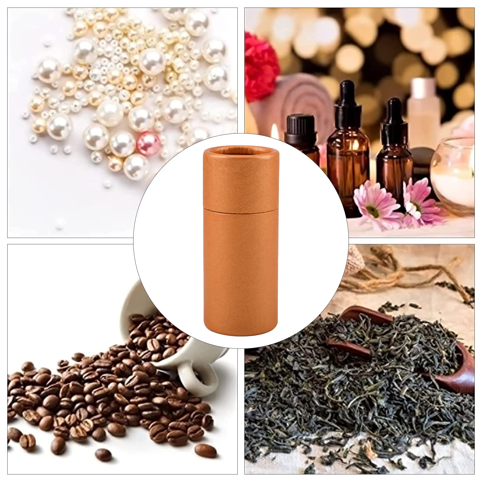 12-Pack Gold Kraft Paperboard Tubes with Lids - 10ml Small Round Containers for Tea, Ornaments & Gift Packaging | DIY Crafts, Party Favors, Wedding Decorations