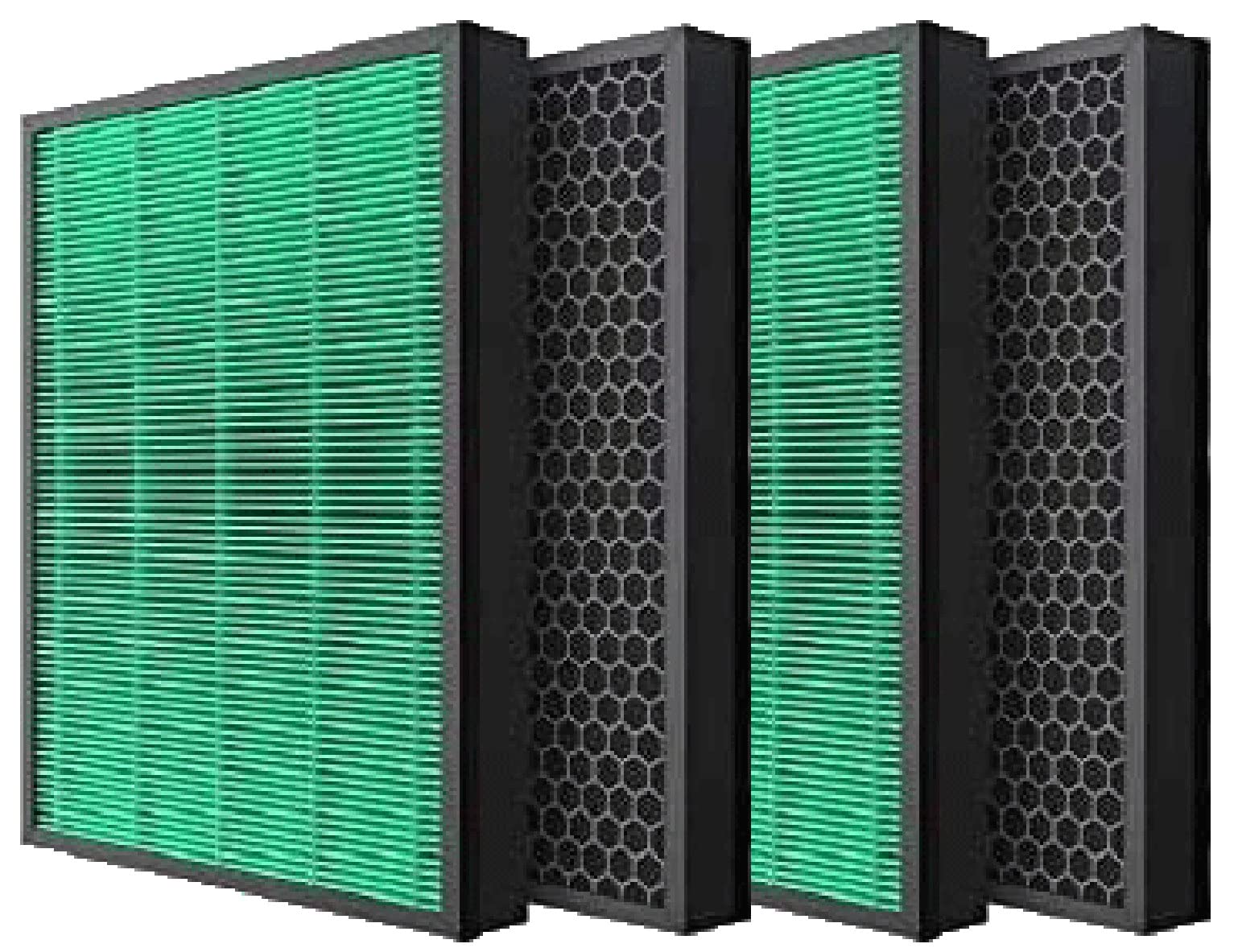 4-Pack Nispira True HEPA Carbon Air Purifier Filters - Replacement for Coway Airmega Max2 400S/400 - Improves Indoor Air Quality for Home, Office & Bedroom