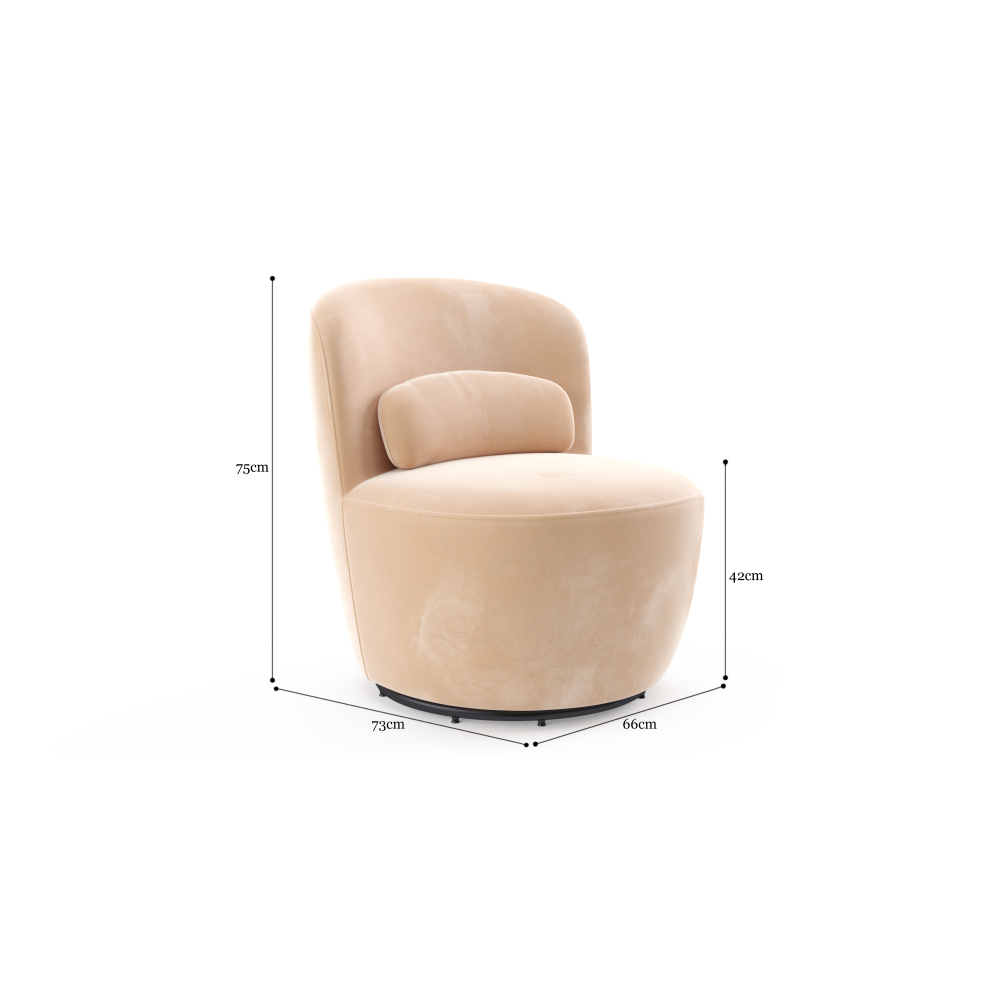 Ada Fabric Swivel Accent Lounge Chair for Living Room - Modern Relaxing Recliner with 360° Rotation, Perfect for Reading, TV Watching & Small Spaces