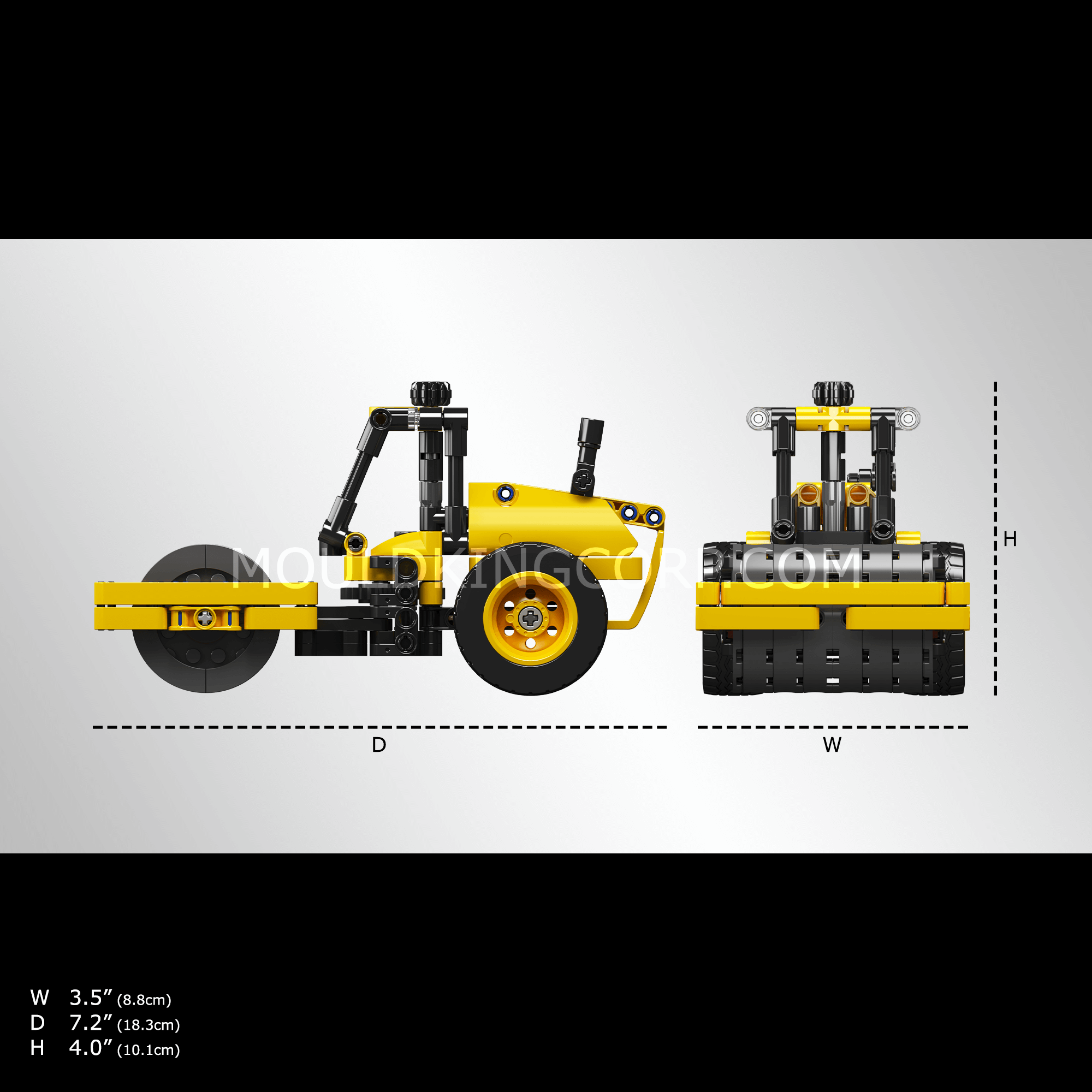Mould King 24019 Road Roller Construction Building Toy Set - 223 PCS STEM Educational Toy for Kids | Perfect for Creative Play, Birthday Gifts & Construction Theme Learning Activities