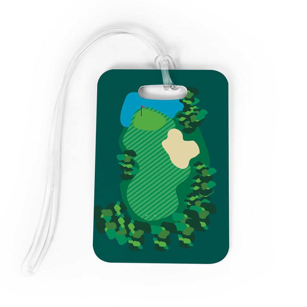 ChalkTalkSPORTS Personalized Golf Bag Tag - Custom Engraved Name & Info - Durable Medium Size for Golf Course & Travel - Perfect for Golfers & Sports Enthusiasts