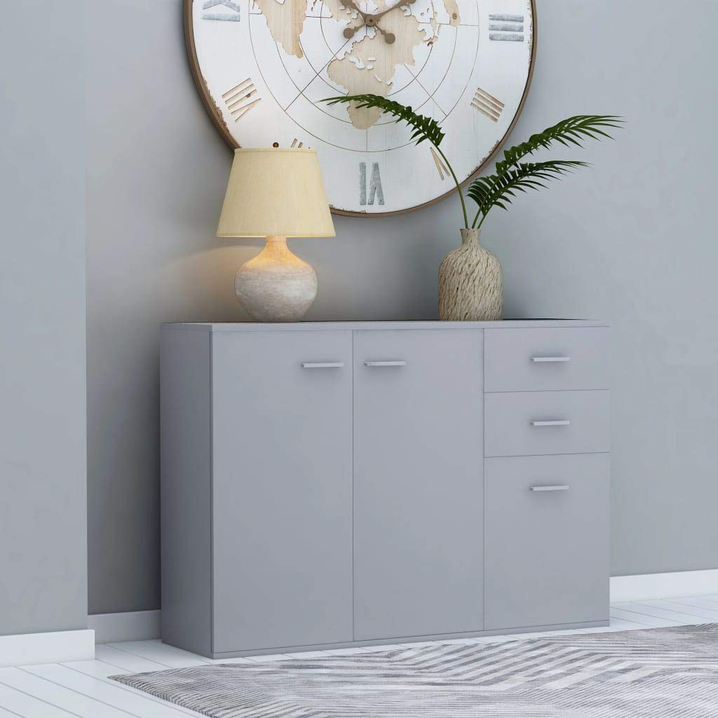 Modern Gray Sideboard Buffet Cabinet with Storage - 41.3
